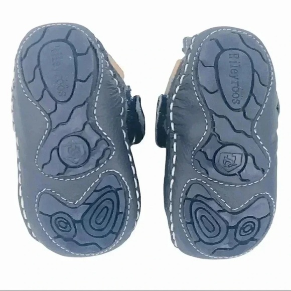 RILEYROOS SANDALS 3-6 MONTHS CHESSIE NAVY BABY WALKERS CLOSED TOE LEATHER SHOES - Picture 11 of 15